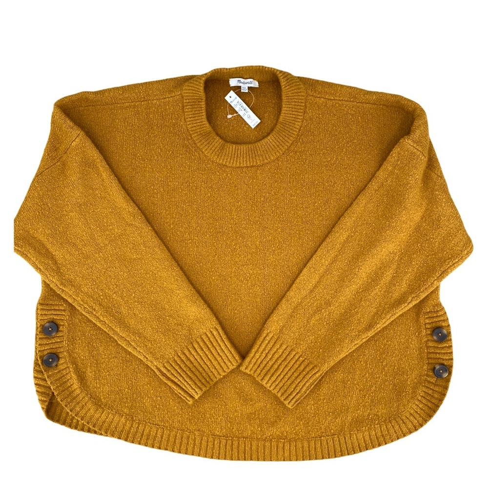Madewell Crew Neck Mustard Pullover Fall Classic Sweater Size XXL NWT - Picture 10 of 10